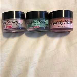 New: PINK lip scrubs Lot of 3